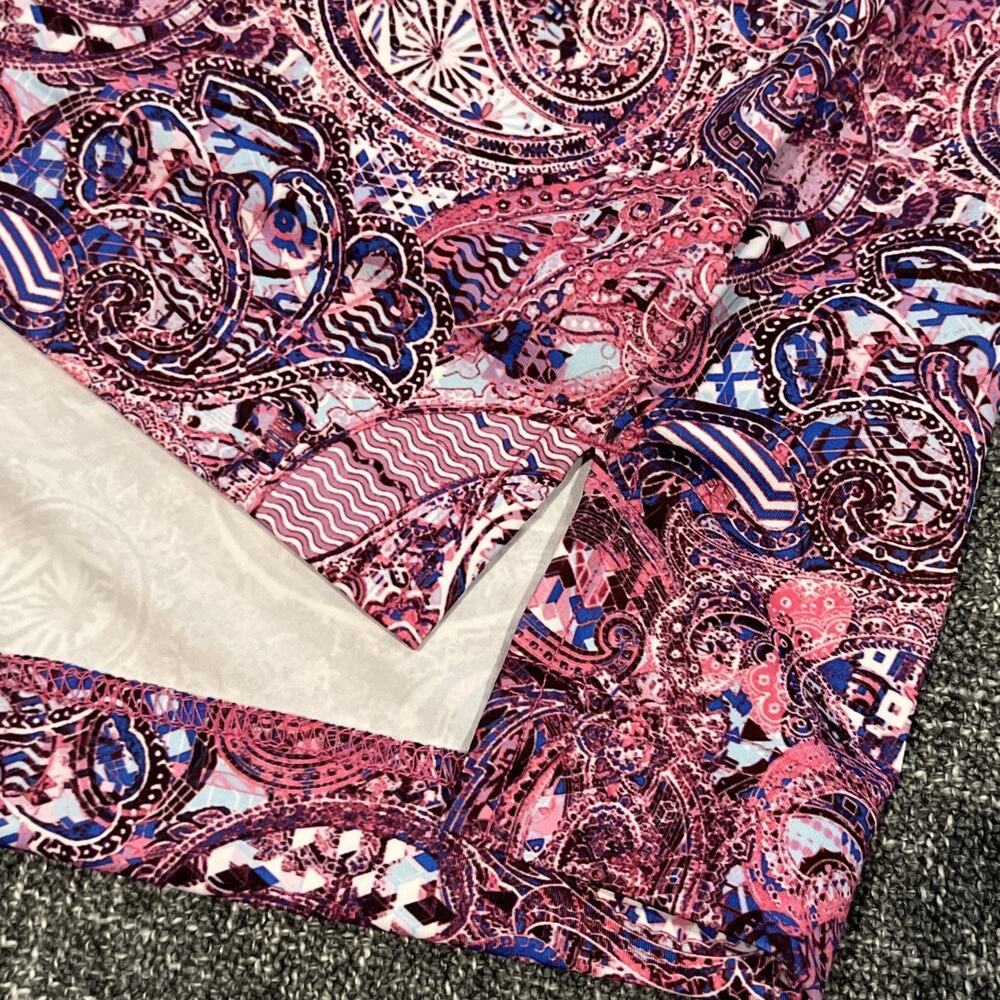 Robert Graham Polo Shirt Mens Medium Pink Paisley Vibrant Colorful Golf Summer - Picture 4 of 9